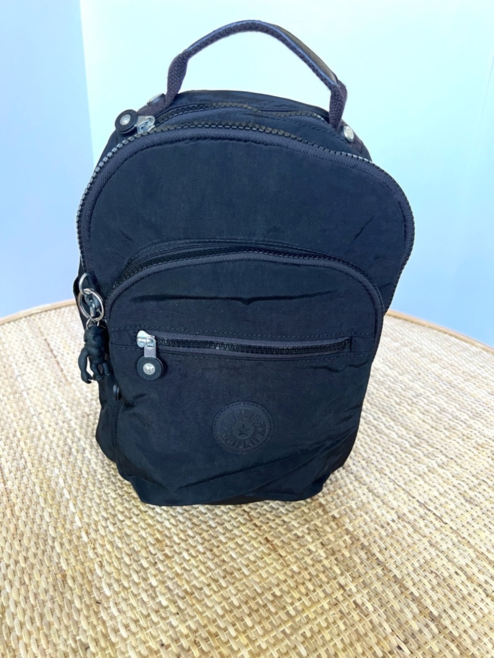 Kipling Seoul y2K style Little Black Backpack Noir w Gorilla Charm Key Fob